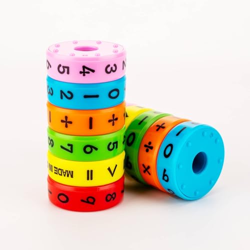 GrueGard Magnetisches arithmetisches Lernspielzeug, Bunte Mathe-Spiele für Kinder, Zahlenspiele & Nummernblöcke Magnetspielzeug – Schultüte Füllung, Geschenke zur Einschulung (3 * 3 * 6cm*2) von GrueGard