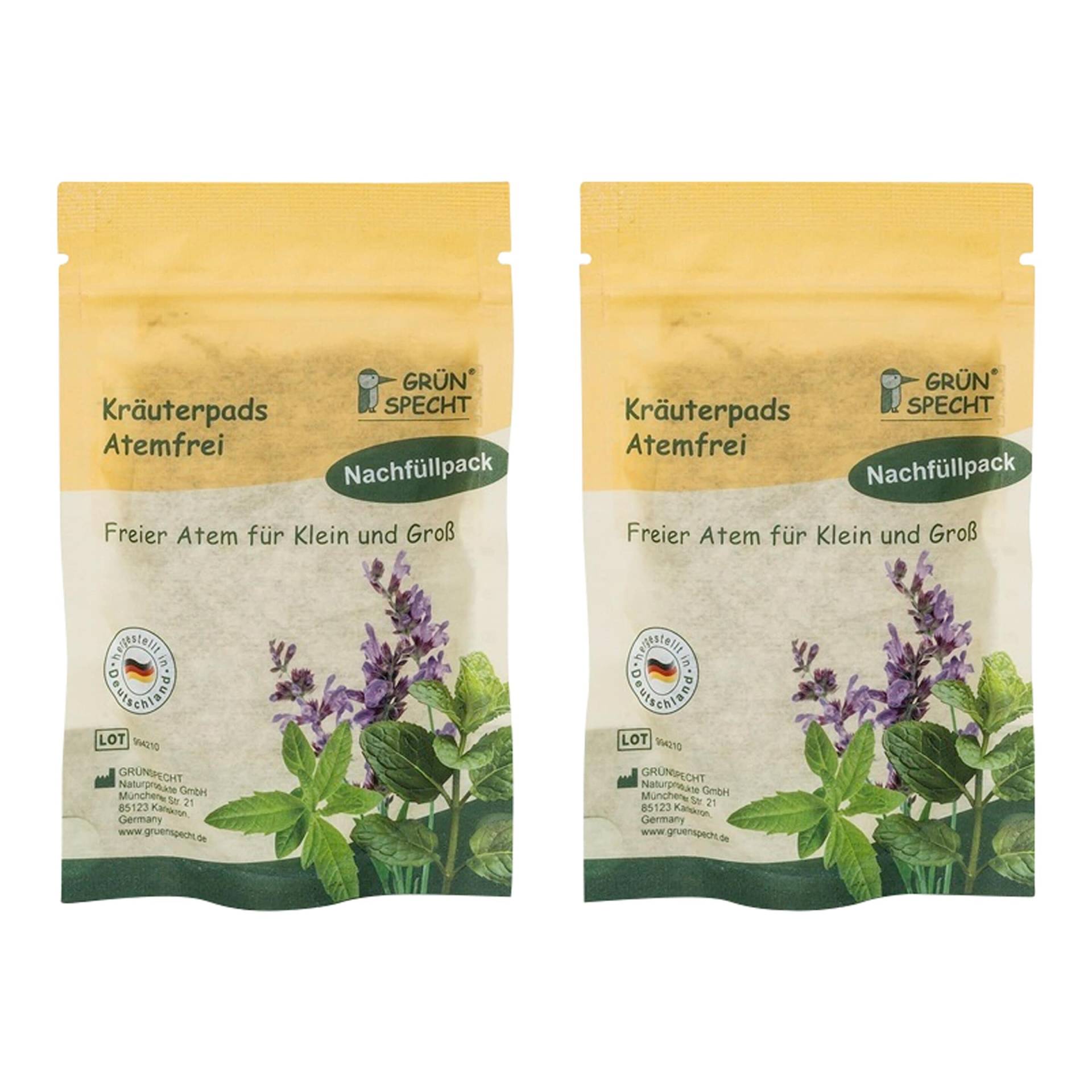 Grünspecht 6er-Pack Kräuterpads Atemfrei Grünspecht 6er-Pack Kräuterpads Atemfrei von Grünspecht