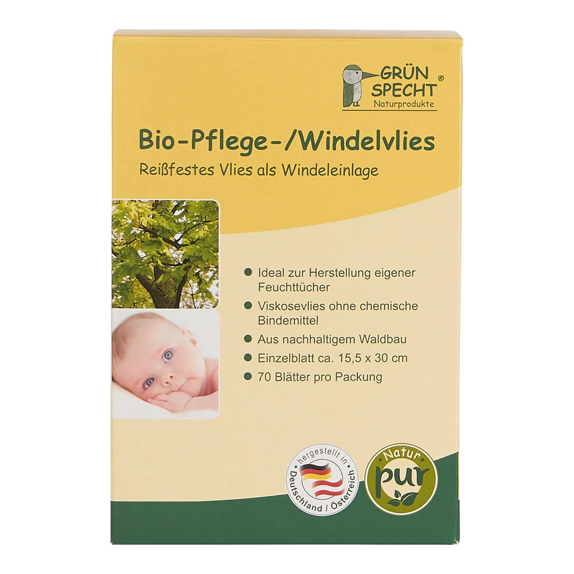 Grünspecht Bio-Pflege/Windelvlies 70Blatt Grünspecht Bio-Pflege/Windelvlies 70Blatt von Grünspecht