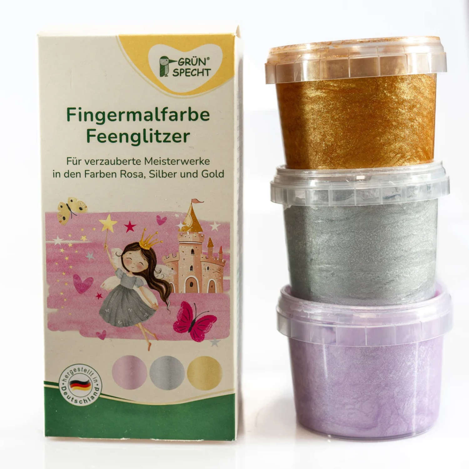 Grünspecht - Fingerfarben 3er Set "Feenglitzer" Grünspecht - Fingerfarben 3er Set "Feenglitzer" von Grünspecht