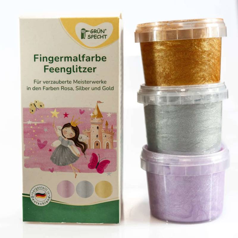 Grünspecht - Fingerfarben 3er Set "Feenglitzer" Grünspecht - Fingerfarben 3er Set "Feenglitzer" von Grünspecht