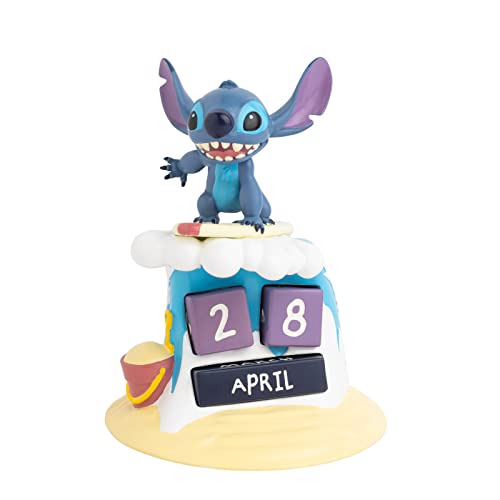 Grupo Erik Ewiger Kalender Disney Stitch Figur Sufer - 3D Kalender Tischkalender zum Aufstellen - Dauerkalender Lilo und Stitch Offizielles Lizenzendprodukt Büro Deko von Grupo Erik