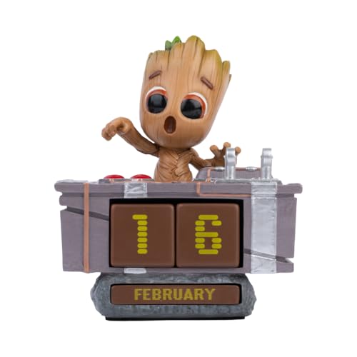 Grupo Erik Ewiger Kalender Marvel Groot Figur Death Button - 3D Kalender Tischkalender zum Aufstellen - Dauerkalender Offizieller Marvel Fanartikelt Büro Deko von Grupo Erik