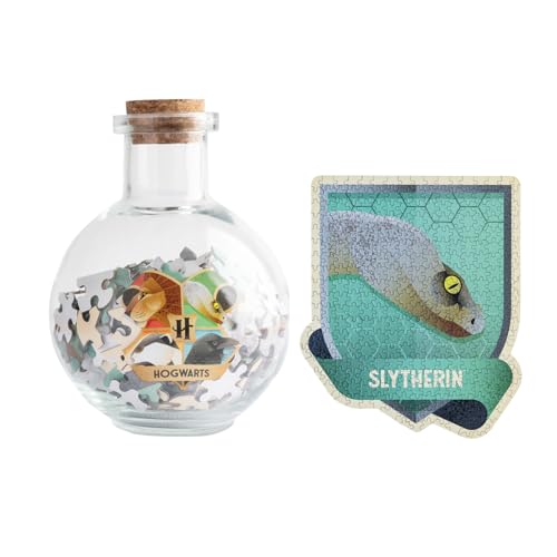 Grupo Erik Harry Potter Puzzle Slytherine Hogwarts Haus – Sammler Puzzle 322 Teile in Zaubertrinkflasche - Offizieller Harry Potter Fanartikel Geschenke von Grupo Erik