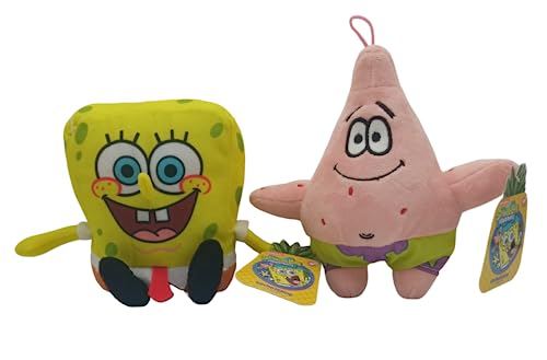 Grupo Moya Packung mit 2 Plüschtieren: SpongeBob Schwammkopf + Patrick, 20 cm von GRUPO MOYA