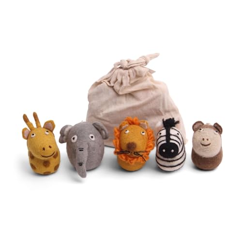 Gry & Sif Handmade & Fairtrade Certified Stylish Danish Design X Artisans from Nepal | Tier-Figuren aus Filz - Safaritiere | Deko-Figuren zum Hinstellen | Set of 5 Gry & Sif Handmade & Fairtrade Certified Stylish Danish Design X Artisans from Nepal | Tier-Figuren aus Filz - Safaritiere | Deko-Figuren zum Hinstellen | Set of 5 von Gry & Sif