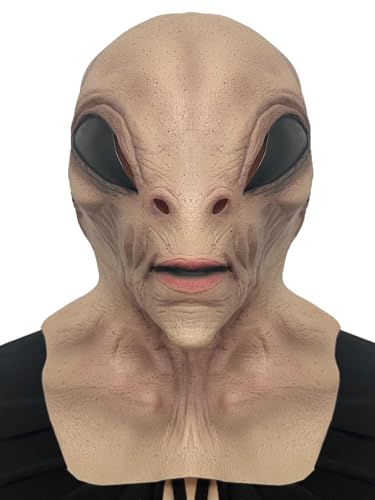 Grymthvz Halloween New Brown Alien Terror Mask Headset von Grymthvz