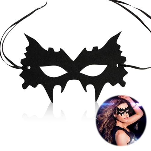 Gsedaox Schwarze Augenmaske, Fledermausmaske, Halbgesicht, Maskerade-Masken, Maskenball, Masken, für Halloween, Party und Cospla, Festival, Karneval, Fasching, Cosplay-Party Gsedaox Schwarze Augenmaske, Fledermausmaske, Halbgesicht, Maskerade-Masken, Maskenball, Masken, für Halloween, Party und Cospla, Festival, Karneval, Fasching, Cosplay-Party von Gsedaox