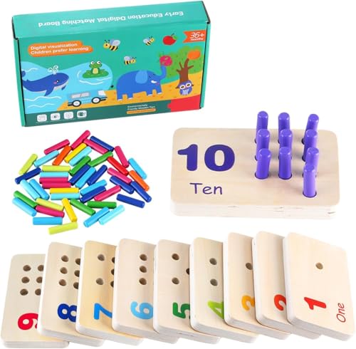 Gserin Hölzerne Zählung Zahlen Peg Board für Kinder, Montessori Mathe Spielzeug für Kleinkinder, Mathe Manipulatives Vorschule frühes Lernen Bildungsmaterialien für Kinder 3 4 5 6 7 Gserin Hölzerne Zählung Zahlen Peg Board für Kinder, Montessori Mathe Spielzeug für Kleinkinder, Mathe Manipulatives Vorschule frühes Lernen Bildungsmaterialien für Kinder 3 4 5 6 7 von Gserin