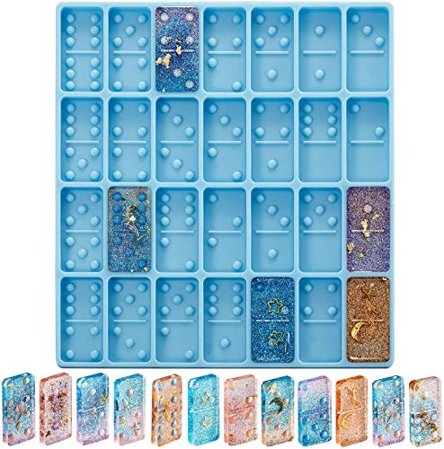 Gshy Domino-Harzformen 28 Cavity DIY Silikon Domino Spielformen Werkzeug für Schmuck Kuchen Gshy Domino-Harzformen 28 Cavity DIY Silikon Domino Spielformen Werkzeug für Schmuck Kuchen von Gshy