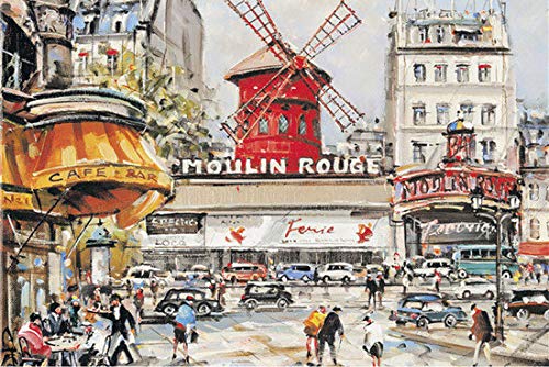 Gshy Spielzeug Puzzle 1000 Stück Erwachsene Landschaft Puzzle Animation Herrliche Intelligenz Interessante Dekorationen Geschenke (Moulin Rouge) von Gshy