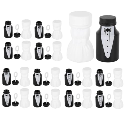 Gsycle 26 Stück Seifenblasenflaschen für Hochzeiten, Mini-Seifenblasenmacher in Form von Braut und Bräutigam Seifenblasenspielzeug Partygeschenke für Hochzeiten, Verlobungen, Brautjubiläen Gsycle 26 Stück Seifenblasenflaschen für Hochzeiten, Mini-Seifenblasenmacher in Form von Braut und Bräutigam Seifenblasenspielzeug Partygeschenke für Hochzeiten, Verlobungen, Brautjubiläen von Gsycle