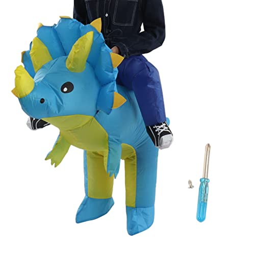 Gsycle Aufblasbares Dinosaurierkostüm, modisches Fahrdreieck Leichtes Dinosaurierkostüm Dinosaurier aufblasbare Puppenanzug für Cosplay -Party (Kinder 90-120 cm) von Gsycle