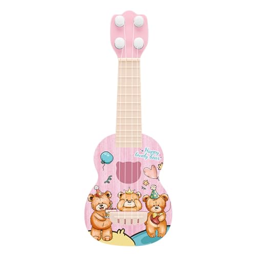 Gsycle Kleinkind -Ukulele -Gitarrenspielzeug, Cartoon 4 Strings Musikinstrumente Mini -Bildungslernen Ukulele für Kleinkindanfänger (Kleines Bärenmuster) von Gsycle