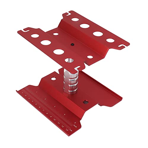 Gsycle RC-Auto-Arbeitsständer, Aluminium-Reparatur-Arbeitsplatz, Modell-Reparaturtisch, RC-Auto-Zubehör mit präziser Skala, 360-Grad-Drehung (Rot) von Gsycle