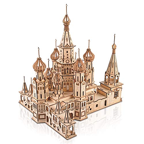 GuDoQi 3D Holz Puzzle, Modell Basilius-Kathedrale, Holzarchitektur-Modellbausätze zum Bauen, DIY Montage Holzpuzzle Spielzeug, Bastelset, Geburtstags Geschenk aus Holz fur Erwachsene und Jugendliche von GuDoQi