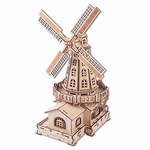 GuDoQi 3D Holz Puzzle, Windmühle Wooden Puzzles Bausatz Holz, DIY Spielzeug, Modellbau Holz, Hölzernes Modell Gebäude Geschenk für Teen und Erwachsene für Urlaub und Weihnachten GuDoQi 3D Holz Puzzle, Windmühle Wooden Puzzles Bausatz Holz, DIY Spielzeug, Modellbau Holz, Hölzernes Modell Gebäude Geschenk für Teen und Erwachsene für Urlaub und Weihnachten von GuDoQi