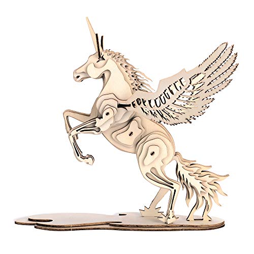 GuDoQi 3D Holz Puzzle, Holz Einhorn Modellbausatz, Holzbausatz zu Bauen, DIY Montage Holzpuzzle Spielzeug, Bastelset, Geschenk aus Holz fur Kinder und Jugendliche GuDoQi 3D Holz Puzzle, Holz Einhorn Modellbausatz, Holzbausatz zu Bauen, DIY Montage Holzpuzzle Spielzeug, Bastelset, Geschenk aus Holz fur Kinder und Jugendliche von GuDoQi