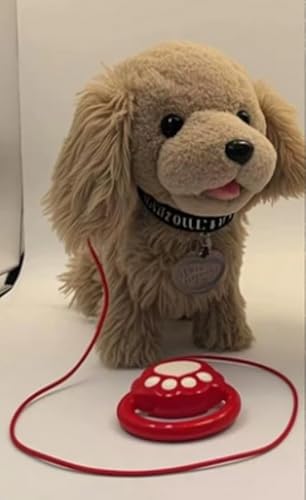 GuKKK Hund Spielzeug Kinder Spielzeug, Mädchen Dog Spiel Kuscheltier Hund Mit Leine der Läuft und Bellt Interaktiver Laufender Hund Ab 2 3 4 Jahre (Grau) von GuKKK