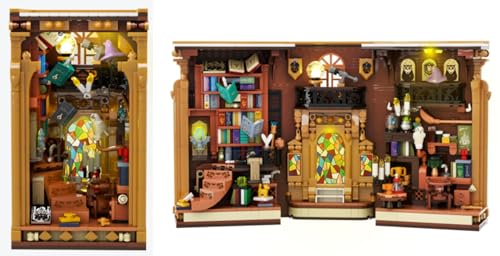 GuKKK Magisches Zaubertrank Book Nook Haus Bauspielzeugset mit LED, Magic DIY Bookend Baustein Kit für Heimdekor GuKKK Magisches Zaubertrank Book Nook Haus Bauspielzeugset mit LED, Magic DIY Bookend Baustein Kit für Heimdekor von GuKKK