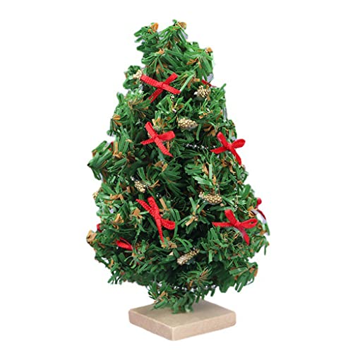 1/12 Weihnachtsbaum Miniatur Zeder Ornament Feengarten Dekoration für Puppenhaus Zubehör Zubehör Zubehör Weihnachtsbaum Dekorationen von Guaber