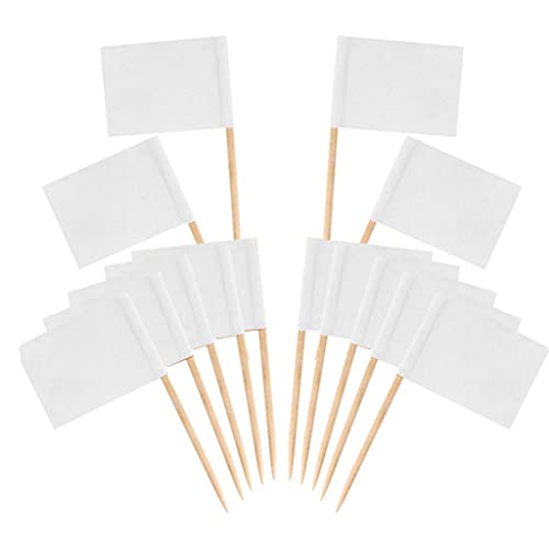 100 Stück Zahnstocher-Flaggen, Lebensmitteletiketten mit Holzstäbchen, Käsemarker, Picks für Cupcakes, Party, Dekoration, Käsemarker, niedlich 100 Stück Zahnstocher-Flaggen, Lebensmitteletiketten mit Holzstäbchen, Käsemarker, Picks für Cupcakes, Party, Dekoration, Käsemarker, niedlich von Guaber