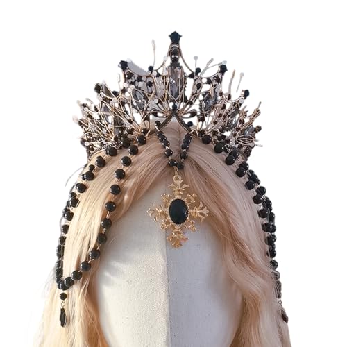 Blingbling Kronen Haarreifen Mädchen Halloween Party Elegant Festzug Wassertropfen Perle Mädchen Coronet Kostüm Kopfbedeckung Gothic Krone Handgemachte Tiaras Einzigartiges Zubehör Blingbling Kronen Haarreifen Mädchen Halloween Party Elegant Festzug Wassertropfen Perle Mädchen Coronet Kostüm Kopfbedeckung Gothic Krone Handgemachte Tiaras Einzigartiges Zubehör von Guaber