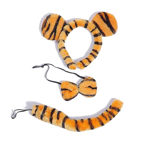 Cartoon-Plüsch-Tigerohren-Form, Stirnband & Schwanz & Fliege, Kostüm-Set, Requisiten für Osterparty, Halloween, Verkleidung für Frauen, Neuheit für Frauen, Halloween, Geburtstag, Party, Cosplay Cartoon-Plüsch-Tigerohren-Form, Stirnband & Schwanz & Fliege, Kostüm-Set, Requisiten für Osterparty, Halloween, Verkleidung für Frauen, Neuheit für Frauen, Halloween, Geburtstag, Party, Cosplay von Guaber