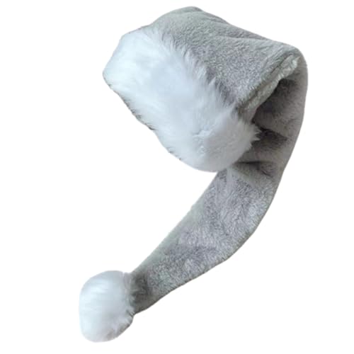 Festliche Weihnachtsmütze mit weißer Krempe für Feiertage, Partys, Freundlichkeit, Neujahrsparty, Cosplay, Zubehör, Weihnachtsmützen von Guaber