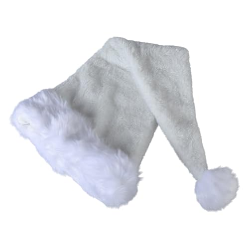 Festliche Weihnachtsmütze mit weißer Krempe für Feiertage, Partys, Freundlichkeit, Neujahrsparty, Cosplay, Zubehör, Weihnachtsmützen von Guaber