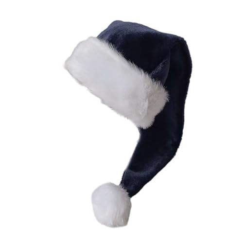 Festliche Weihnachtsmütze mit weißer Krempe für Feiertage, Partys, Freundlichkeit, Neujahrsparty, Cosplay, Zubehör, verstellbare Nikolausmütze von Guaber