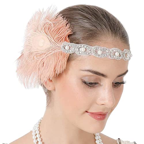 Flapper-Stirnband, Maskerade, Kopfschmuck, Feder, Damen, Karneval, Karneval, Gatsbys, Karneval von Guaber