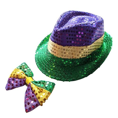 Guaber 1970er Jahre Disco Zubehör Damen Kostüm Set Ball Pailletten Fliege Hut Halskette und anderes Zubehör Halloween Party Supplies für Erwachsene Guaber 1970er Jahre Disco Zubehör Damen Kostüm Set Ball Pailletten Fliege Hut Halskette und anderes Zubehör Halloween Party Supplies für Erwachsene von Guaber