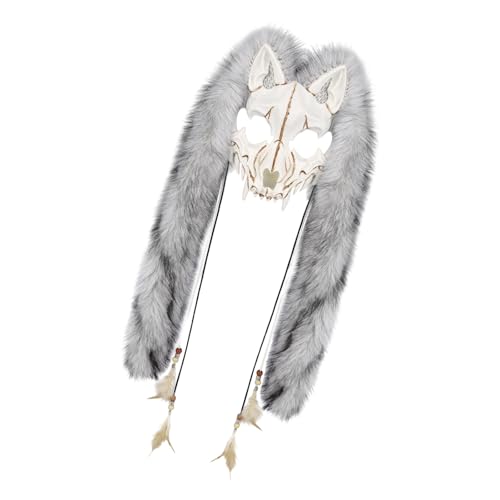 Guaber Animal Wolf Maske Furry Vikinges Füchse Maske Kopfstücke Werwolfs Halloween Cosplay Kostüm Schädel Masque Mit Kunstpelzen Halloween Cosplay Kostüm Guaber Animal Wolf Maske Furry Vikinges Füchse Maske Kopfstücke Werwolfs Halloween Cosplay Kostüm Schädel Masque Mit Kunstpelzen Halloween Cosplay Kostüm von Guaber