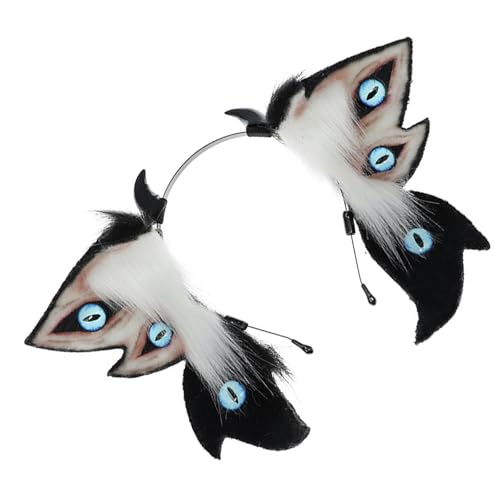 Guaber Bequemes Tierohr-Stirnband, Haarschmuck für Partys, Halloween, Rollenspiele, weiche Kopfbedeckungen, Zubehör für Mädchen, pelziges Ohren-Stirnband von Guaber