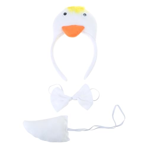 Guaber Cartoon-Tier-Stirnbänder, Enten-Gänse, Haarreif und Halsband, Cosplay-Haarband für Kinder, Bühnenkopfbedeckung, niedliche Kopfbedeckung von Guaber