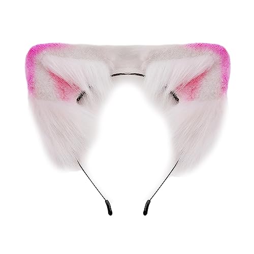 Guaber Cosplay-Ohr-Stirnband für Damen, Studenten, Karneval, Anime-Charakter, Haarband, Ohren, Stirnbänder, Plüsch, Weihnachts-Haarreifen, Stirnbänder für Damen, Ohrform, Halloween, mit von Guaber