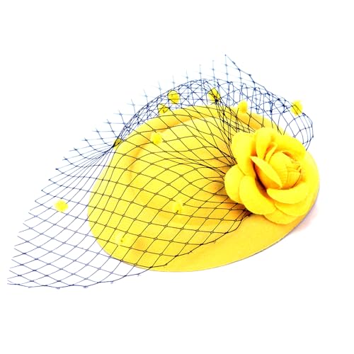 Guaber Einzigartiger Fascinator aus Tüll, leichter Kopfschmuck, bequemer Zylinder für Mode-Enthusiasten und Retro-Liebhaber, elegantes Haar-Accessoire von Guaber