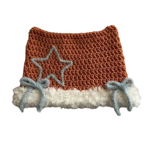 Guaber Gestrickte Kätzchenmütze, Neujahr, Winter, 2000er Jahre, Mädchen, festliche Bühnenshows, Sternohren, niedliche Mütze, Kopfschmuck, Hut mit Ohren von Guaber