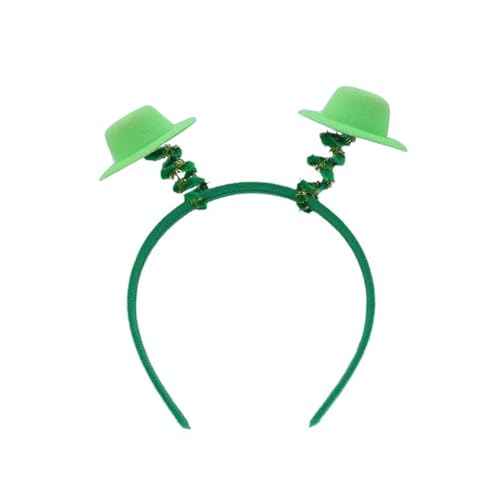 Guaber Haarreif für Karneval, Party, Kleeblatt, auffällig, Patricks-Tag, Stirnband, Weihnachtsfeier, Kopfbedeckung für Teenager, für Frauen, Kopfschmuck, grün, irisch, grün von Guaber