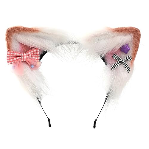 Guaber Haarreif in Ethnischer Ohrenform mit kleiner Schleife, für Erwachsene, Live-Übertragung, Ostern, Party, Kopfschmuck, Halloween, Stirnbänder für Frauen für Erwachsene, Anime-Charakter, Cosplay Guaber Haarreif in Ethnischer Ohrenform mit kleiner Schleife, für Erwachsene, Live-Übertragung, Ostern, Party, Kopfschmuck, Halloween, Stirnbänder für Frauen für Erwachsene, Anime-Charakter, Cosplay von Guaber