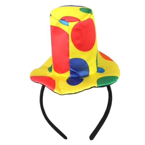 Guaber Halloween Party Stirnband Zirkus Clown Haarband Spaß Rollenspiel Kostüm Kopfbedeckung RaveParty Requisiten Haarschmuck Unisex Kopfbedeckung Zirkus Clowns Clown Hut Stirnband Halloween von Guaber