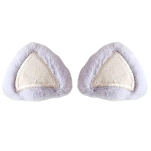 Guaber Handgefertigte Katzenohren, gepolsterte Applikationen, Basteln, Dekoration, Kleidung, Zubehör für lustige Verkleidungen, bequeme Plüschohren, Kopfbedeckung von Guaber