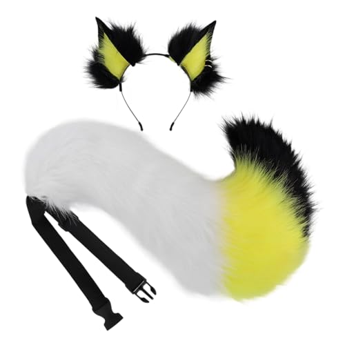 Guaber Handgefertigte Plüsch-Füchse Ohren Stirnbänder Kunstpelz Schwanz für Halloween Cosplay Party Kostüme Zubehör für Kinder Erwachsene Halloween Cosplay Kostüme Guaber Handgefertigte Plüsch-Füchse Ohren Stirnbänder Kunstpelz Schwanz für Halloween Cosplay Party Kostüme Zubehör für Kinder Erwachsene Halloween Cosplay Kostüme von Guaber