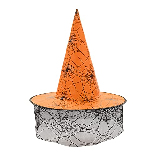 Guaber Hautfreundliche Hexenhüte handgefertigt für Halloween Haarschmuck Karneval Party Supplies Cosplay für Frauen Hut Anime für Erwachsene Hut Karneval Party von Guaber