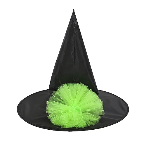 Guaber Hexenhut für Kinder, Cosplay, mit Garn/Blume, für Halloween, Kinder, Haarschmuck, Aufführungen, Karneval, Partyzubehör, Hüte für Mädchen, Hüte für Karneval, Party, Kinder von Guaber