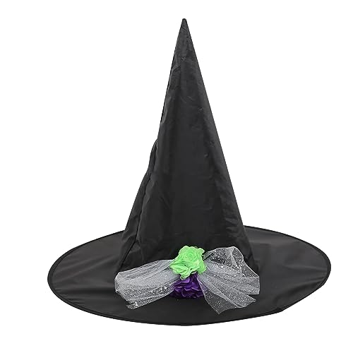 Guaber Hexenhut für Kinder, Cosplay, mit Garn/Blume, für Halloween, Kinder, Haarschmuck, Aufführungen, Karneval, Partyzubehör, Hüte für Mädchen, Hüte für Karneval, Party, Kinder von Guaber