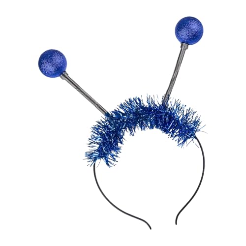 Guaber Kinder Leuchtender Alien Haarreif mit lustigen Frühlingsbällen lustiges Kostümzubehör für Party-Enthusiasten und Erwachsene, blaues Themen-Haarband Guaber Kinder Leuchtender Alien Haarreif mit lustigen Frühlingsbällen lustiges Kostümzubehör für Party-Enthusiasten und Erwachsene, blaues Themen-Haarband von Guaber