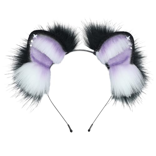 Guaber Künstliche Tier-Cosplay-Ohren-Haarbänder, Halloween-Stirnband für Damen und Mädchen, Halloween-Haarteil Guaber Künstliche Tier-Cosplay-Ohren-Haarbänder, Halloween-Stirnband für Damen und Mädchen, Halloween-Haarteil von Guaber