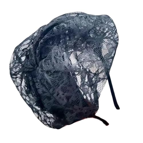 Guaber Modischer Fascinator für Damen, Spitzen-Designs, Cosplay, Kopfbedeckung, modisches Kostüm, Haar-Accessoire für Halloween, Party, Hochzeit, Kopfschmuck von Guaber